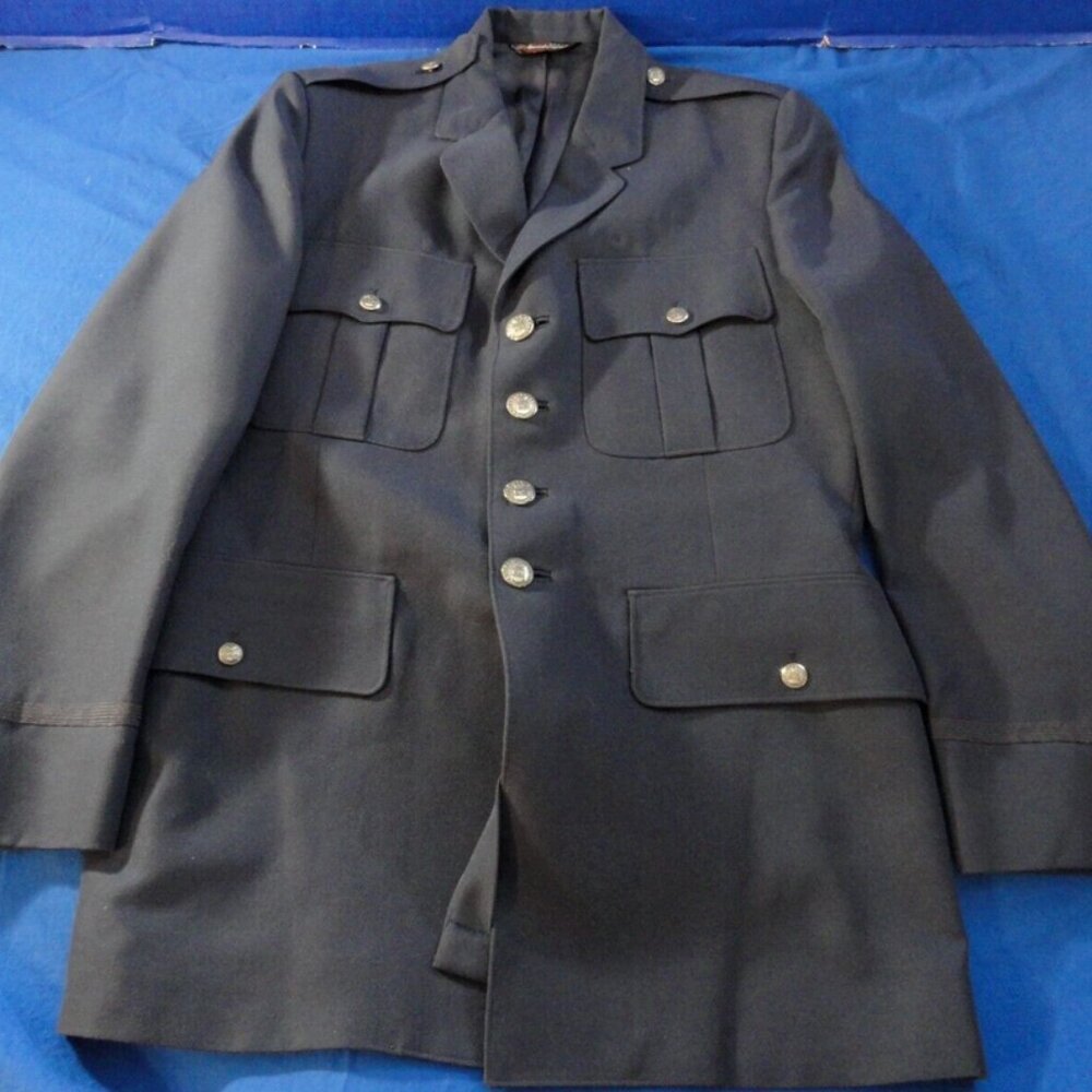 sz42x32 4 BUTTON MENS UNIFORM DRESS JACKET OFFICER USAF U.S. AIR FORCE RC 610